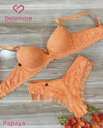 CONJUNTO PRE MOLDADO COM FIO SO RENDA FORRADO DE TACTEL