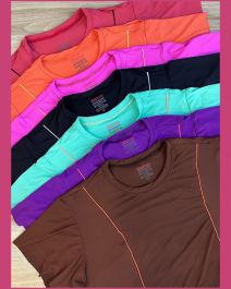 BLUSA FITNESS BABY LOOK COM FRISO