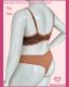 CONJUNTO TRIO PLUS SIZE COM RENDA E CORPO REFORÇADO COM FIO E TANGA
