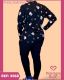 CONJUNTO PIJAMA ADULTO FEMININO DE MALHA SUEDINE ESTAMPADO