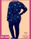 CONJUNTO PIJAMA ADULTO FEMININO DE MALHA SUEDINE ESTAMPADO