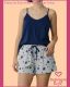 CJ BABY DOLL DE ALCINHA COMPOSE EM MALHA SUEDINE