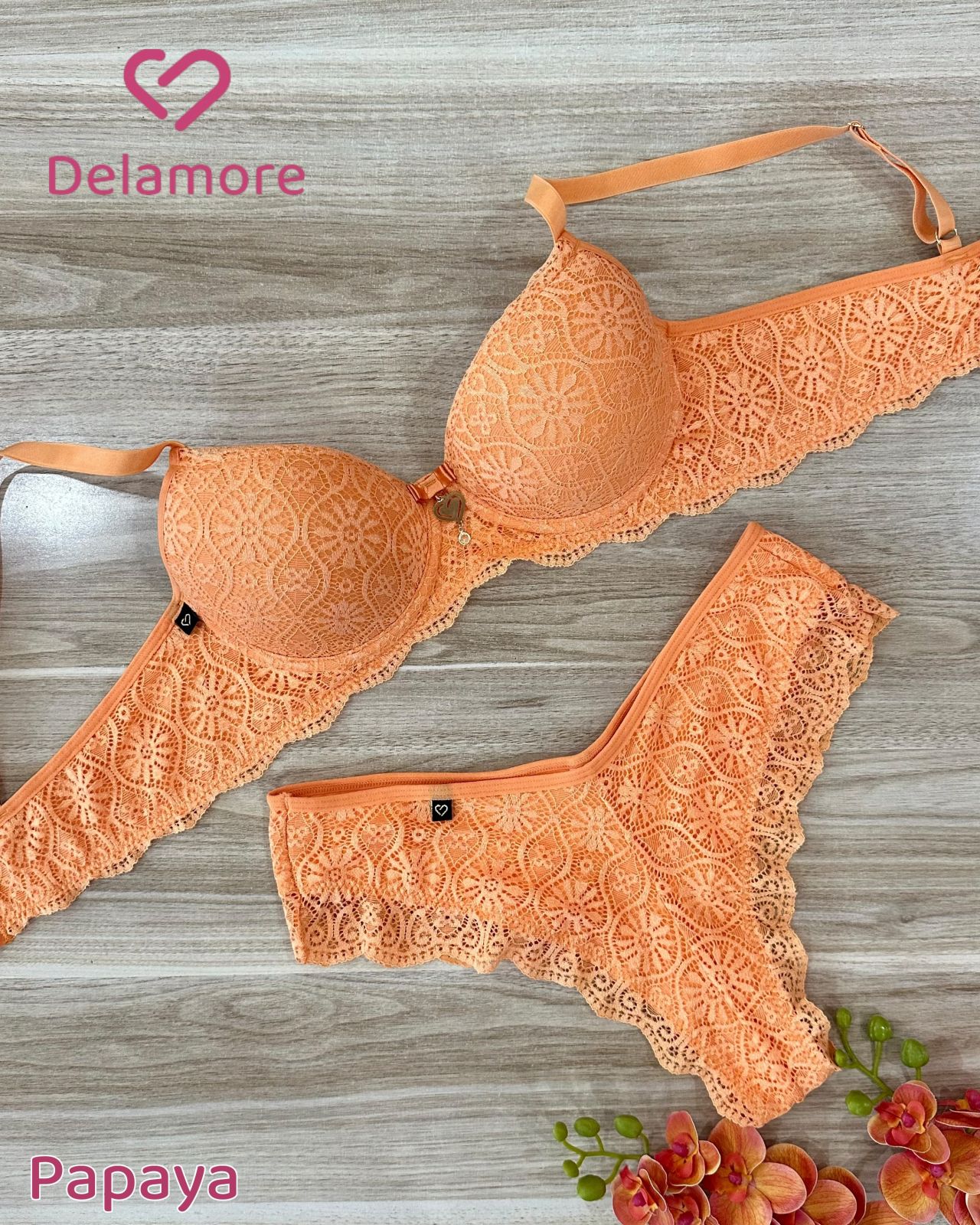 CONJUNTO PRE MOLDADO COM FIO SO RENDA FORRADO DE TACTEL